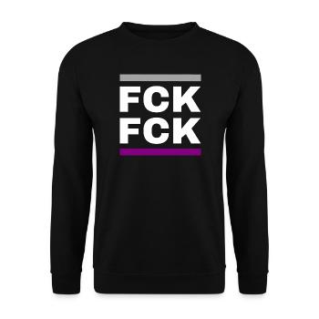 FCK FCK - Unisex Pullover - Schwarz - Vorne - Alina (178cm) & Michal (187cm)