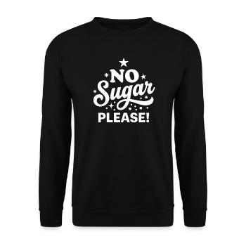 No Sugar Please Retro-Skript - Unisex Pullover - Schwarz - Vorne - Alina (178cm) & Michal (187cm)