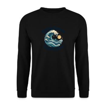 Gefühle kommen und gehen Achtsamkeit - Unisex Pullover - Schwarz - Vorne - Alina (178cm) & Michal (187cm)