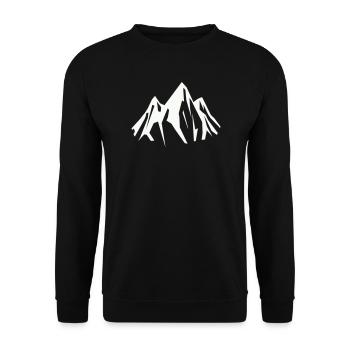 Spitzengipfel Silhouette - Unisex Pullover - Schwarz - Vorne - Alina (178cm) & Michal (187cm)