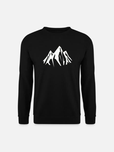 Spitzengipfel Silhouette - Unisex Pullover - Schwarz