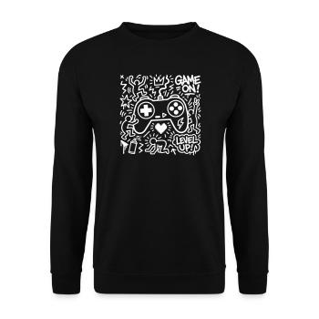 Gaming - Unisex Pullover - Schwarz - Vorne - Alina (178cm) & Michal (187cm)