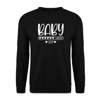 Baby 2027 Loading Schwangerschaft Mama Geschenk - Unisex Pullover - Schwarz - Vorne - Alina (178cm) & Michal (187cm)