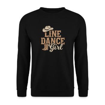 Line Dance Girl Country Linedance Mädchen Western - Unisex Pullover - Schwarz - Vorne - Alina (178cm) & Michal (187cm)
