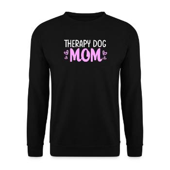 Therapiehund - Unisex Pullover - Schwarz - Vorne - Alina (178cm) & Michal (187cm)