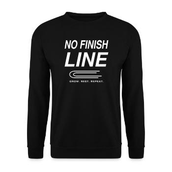 No Finish Line Endurance Hymne - Unisex Pullover - Schwarz - Vorne - Alina (178cm) & Michal (187cm)