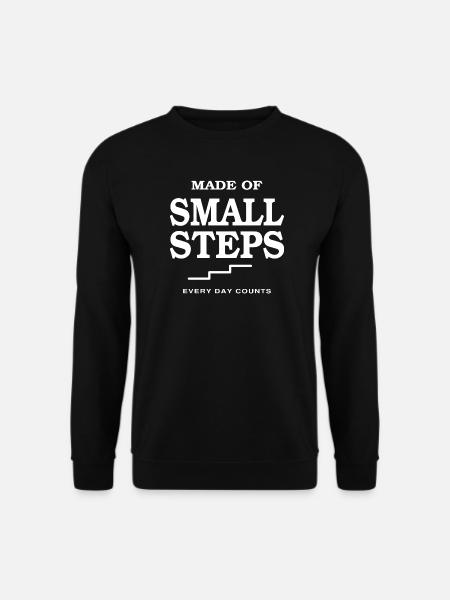 Kleine Schritte zählen täglich - Unisex Pullover - Schwarz