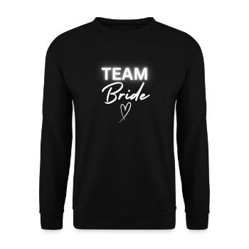 Team Bride - Unisex Pullover - Schwarz - Vorne - Alina (178cm) & Michal (187cm)