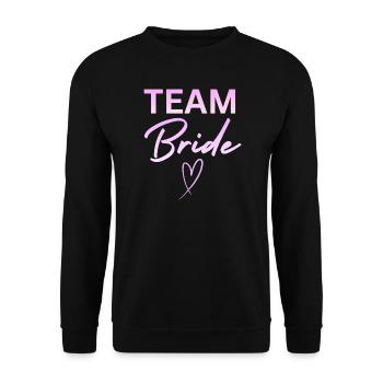 Team Bride - Unisex Pullover - Schwarz - Vorne - Alina (178cm) & Michal (187cm)