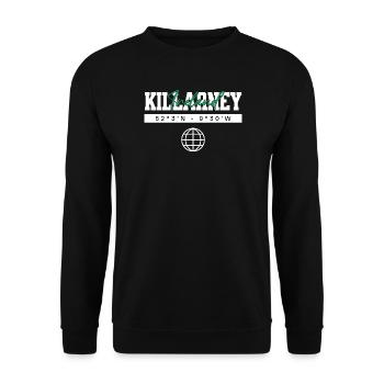 Killarney Irland Koordinaten Reise Souvenir - Unisex Pullover - Schwarz - Vorne - Alina (178cm) & Michal (187cm)