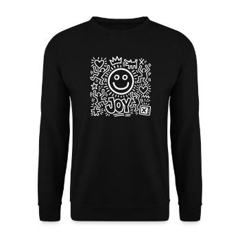 Freude - Unisex Pullover - Schwarz - Vorne - Alina (178cm) & Michal (187cm)