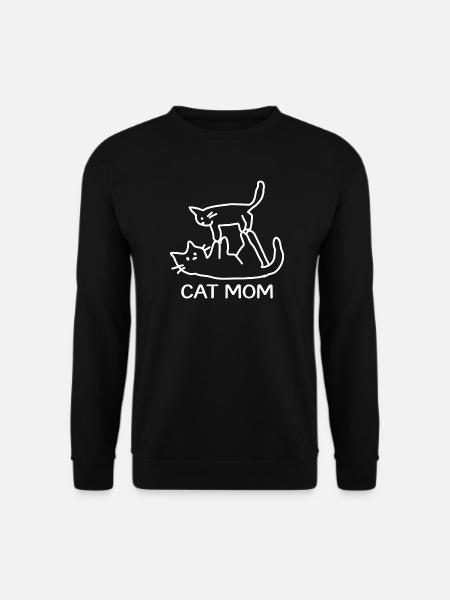 Katzendame Katzen Cat Mom - Unisex Pullover - Schwarz