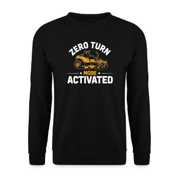 Rasenmähen Ist Meine Therapie Für Rasenmäher Fans - Unisex Pullover - Schwarz - Vorne - Alina (178cm) & Michal (187cm)