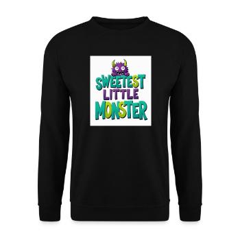 Das süßeste kleine Monster - Unisex Pullover - Schwarz - Vorne - Alina (178cm) & Michal (187cm)