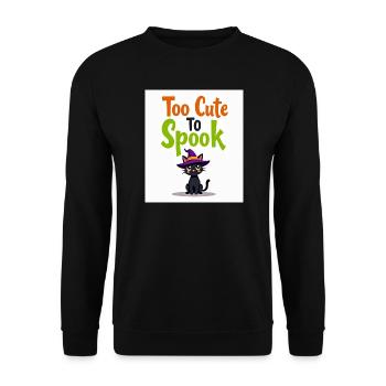 Zu süß, um Cat zu erschrecken - Unisex Pullover - Schwarz - Vorne - Alina (178cm) & Michal (187cm)