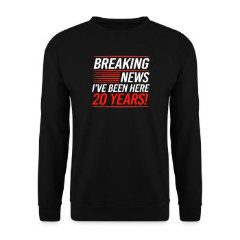 Mitarbeiter der Woche Mitarbeiter des Monats - Unisex Pullover - Schwarz - Vorne - Alina (178cm) & Michal (187cm)