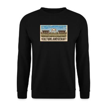 Fussball - Kulturlandschaft - Unisex Pullover - Schwarz - Vorne - Alina (178cm) & Michal (187cm)