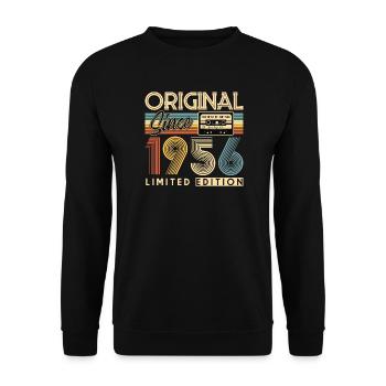 70. Geburtstag, 70 Jahre - Unisex Pullover - Schwarz - Vorne - Alina (178cm) & Michal (187cm)