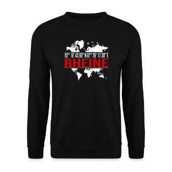 Rheine - Unisex Pullover - Schwarz - Vorne - Alina (178cm) & Michal (187cm)