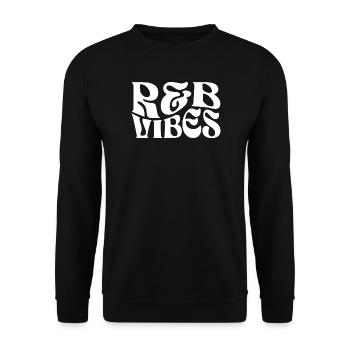 RNB Vibes Bold Typography - Unisex Pullover - Schwarz - Vorne - Alina (178cm) & Michal (187cm)