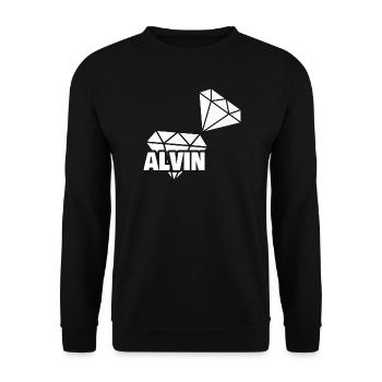 Alvin - Unisex Pullover - Schwarz - Vorne - Alina (178cm) & Michal (187cm)