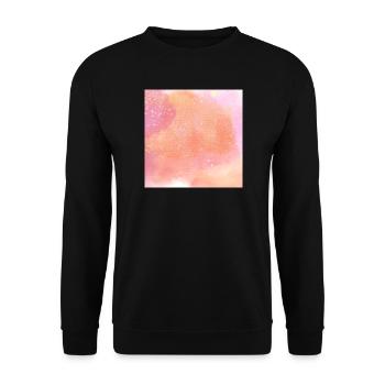 Pastellwasser Goldspritzer - Unisex Pullover - Schwarz - Vorne - Alina (178cm) & Michal (187cm)