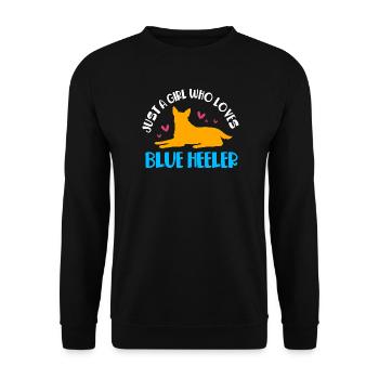 Australian Cattle Dog - Unisex Pullover - Schwarz - Vorne - Alina (178cm) & Michal (187cm)