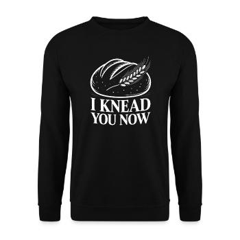 Ich knete dich jetzt - Unisex Pullover - Schwarz - Vorne - Alina (178cm) & Michal (187cm)