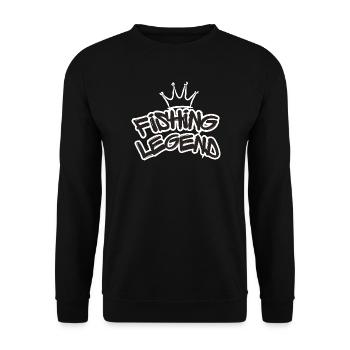 Fishing legend - Unisex Pullover - Schwarz - Vorne - Alina (178cm) & Michal (187cm)
