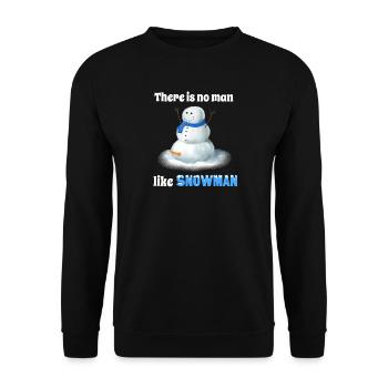 There is no man like Snowman - Zweideutige Karotte - Unisex Pullover - Schwarz - Vorne - Alina (178cm) & Michal (187cm)