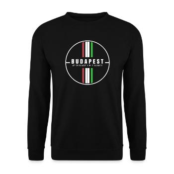Budapest Souvenir - Unisex Pullover - Schwarz - Vorne - Alina (178cm) & Michal (187cm)