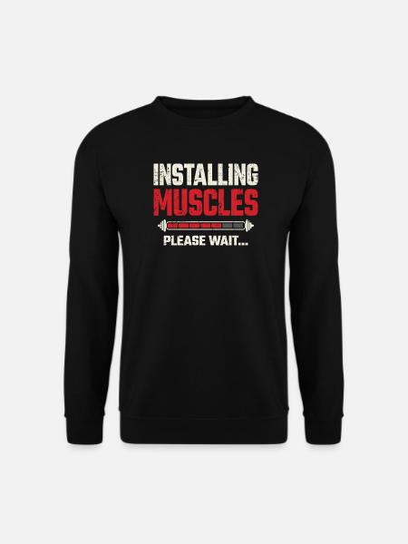 Fitnesstraining Muskelaufbau Fitnessstudio Humor-Geschenk - Unisex Pullover - Schwarz