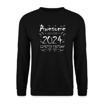 2024 - Jahrgang 2024 - Fantastisch seit 2024 - Unisex Pullover - Schwarz - Vorne - Alina (178cm) & Michal (187cm)
