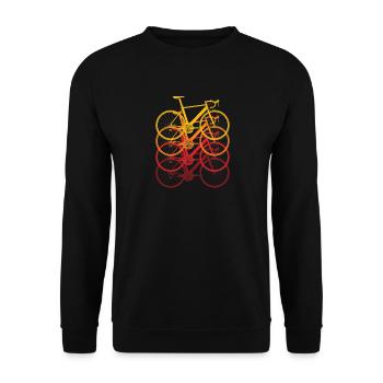 Roadbike Gravelbike Retro Fahrrad Rennrad - Unisex Pullover - Schwarz - Vorne - Alina (178cm) & Michal (187cm)