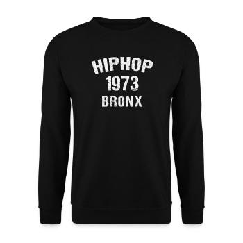 HipHop Bronx 1973 - Unisex Pullover - Schwarz - Vorne - Alina (178cm) & Michal (187cm)