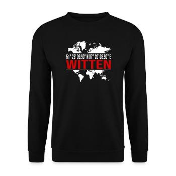 Witten - Unisex Pullover - Schwarz - Vorne - Alina (178cm) & Michal (187cm)