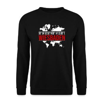 Wiesbaden - Unisex Pullover - Schwarz - Vorne - Alina (178cm) & Michal (187cm)