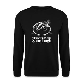 Sourdough Essentials Emblem - Unisex Pullover - Schwarz - Vorne - Alina (178cm) & Michal (187cm)