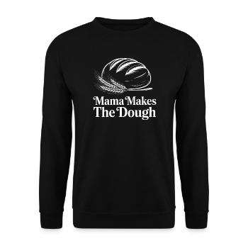 Mama macht den Teig - Unisex Pullover - Schwarz - Vorne - Alina (178cm) & Michal (187cm)