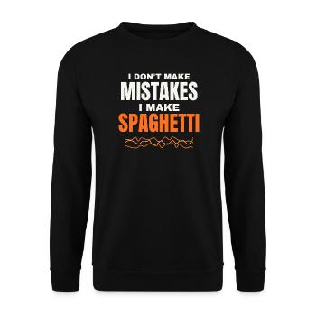 Ich mache Spaghetti - Unisex Pullover - Schwarz - Vorne - Alina (178cm) & Michal (187cm)