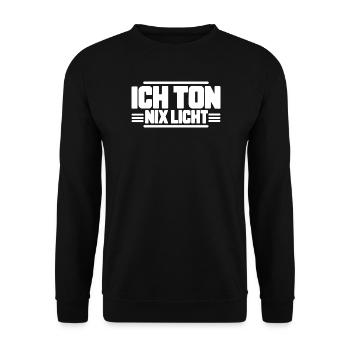 Ich Ton Nix Licht Veranstaltungstechniker Technik - Unisex Pullover - Schwarz - Vorne - Alina (178cm) & Michal (187cm)