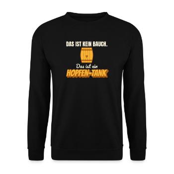 Hopfen-Tank – lustiges Bier Shirt - Unisex Pullover - Schwarz - Vorne - Alina (178cm) & Michal (187cm)