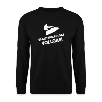 Jetski Spruch  - Unisex Pullover - Schwarz - Vorne - Alina (178cm) & Michal (187cm)