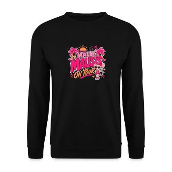Malle Mausis On Tour – Girls Trip - Unisex Pullover - Schwarz - Vorne - Alina (178cm) & Michal (187cm)