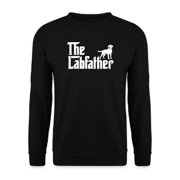 Der Labvater – Labrador Retriever Labrador Labrador Papa Geschenk - Unisex Pullover - Schwarz - Vorne - Alina (178cm) & Michal (187cm)