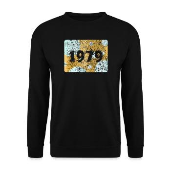 Jahr 1979 - Unisex Pullover - Schwarz - Vorne - Alina (178cm) & Michal (187cm)