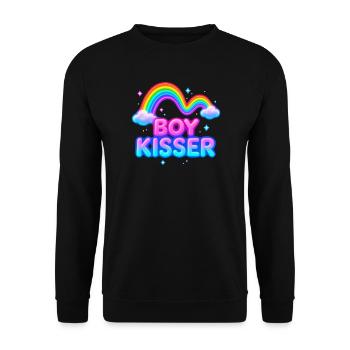 Jungenküsser - Unisex Pullover - Schwarz - Vorne - Alina (178cm) & Michal (187cm)