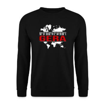 Gera - Unisex Pullover - Schwarz - Vorne - Alina (178cm) & Michal (187cm)