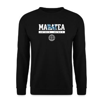 Maratea Italien Koordinaten Reise Souvenir - Unisex Pullover - Schwarz - Vorne - Alina (178cm) & Michal (187cm)