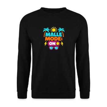 Malle Mode On – Partyurlaub - Unisex Pullover - Schwarz - Vorne - Alina (178cm) & Michal (187cm)